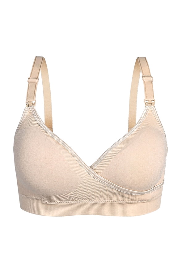 Nursing Bras For Breastfeeding Seamless Maternity Bras Wireless Bralette Bra Stretchy Comfortable Sleep Bras Comfort Front Closure Everyday Bras