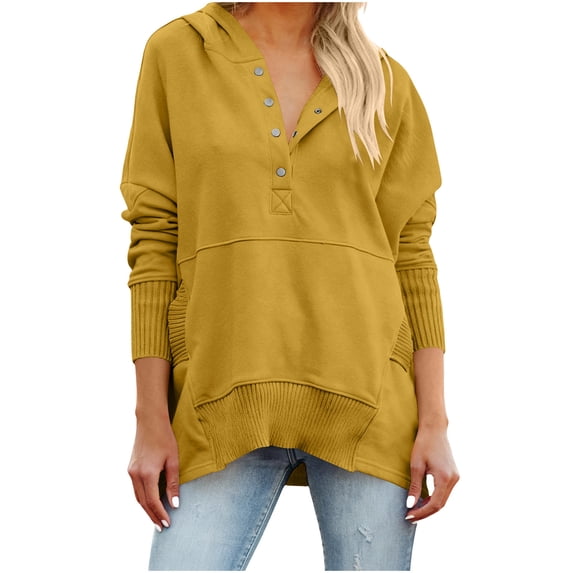 Npasoilc Oversized Hoodie Sweatshirts for Women Fall Pullover Hooded Long Sleeve Casual Fashion Tunic Tops