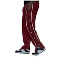 thumbnail image 1 of Npasoilc Pants for Men Trendy Side Bottom Button Slit Drawstring Elastic Waist Trousers Lightweight Breathable Running Athletic Pants Casual Loose Sweatpants, 1 of 6