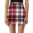 thumbnail image 1 of Npasoilc Plaid Skirts for Women Fall Winter High Waisted Business Casual Skirt Wool Bodycon Mini Skirt, 1 of 7
