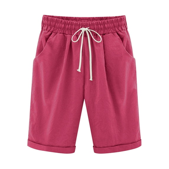Npasoilc Plus Size Bermuda Shorts For Women With Drawstring Elastic Waist Knee Length Curvy Loose Fit Casual Walking Exercise Shorts Athletic Shorts Jogger Sweat Shorts