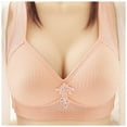 thumbnail image 1 of Npasoilc Plus Size Bras For Women Convenient Sleep Bra Everyday Bras Sports Bras Comfort Wireless Cotton Bras Full Coverage Bra Bras, 1 of 3