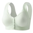 thumbnail image 1 of Npasoilc Plus Size Front Closure Bra for Women Seamless Ice Silk Wirefree Push Up Breathable Racerback Comfortable, 1 of 8
