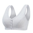 thumbnail image 1 of Npasoilc Plus Size Front Closure Bras For Women Front Button No Underwire Sports Yoga Push Up Bra Full Coverage Bras Stretchy Comfortable Everyday Bras, 1 of 2