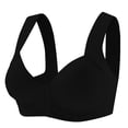 thumbnail image 1 of Npasoilc Plus Size Front Closure Sports Bra for Women Wirefree Push Up Side Support Seamless Racerback Comfortable Daily Underwear, 1 of 3