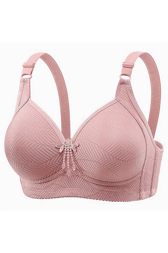 Plus Size Lifting Support Bras for Women Middle-Aged Elderly Thin Cup Anti-Sagging Gathering Adjustment No Underwire Full Coverage Daily Comfort