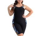 thumbnail image 1 of Npasoilc Plus Size Swimsuits for Women One-Piece Sleeveless Sports Bathing Suit Sunblock Beach Surfing Swimwear, 1 of 8
