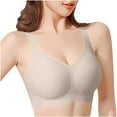 thumbnail image 1 of Npasoilc Plus Size Wirefree Sports Bra for Women Seamless Push Up Racerback Lifting Comfortable Daily Underwear, 1 of 3