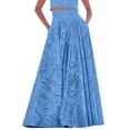 thumbnail image 1 of Npasoilc Pocket Long Maxi Skirt for Women Solid Color Loose Casual Half Skirt, 1 of 5