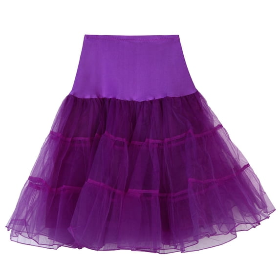 Npasoilc Puffy Midi Skirt for Women High Waist Gauze Party Skirt (No Boning)