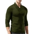 thumbnail image 1 of Npasoilc Pullover Tops For Men Solid Color V Neck Soft Comfortable Full Sleeve T Shirt Business Workout Active Tops Soft Fall Shirts, 1 of 5