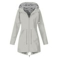 thumbnail image 1 of Npasoilc Rain Jacket For Women Lightweight Waterproof Hooded Raincoat Cycling Jacket Outdoor Active Lined Pocket Windbreaker Long Trench Coats Travel Jacket, 1 of 5