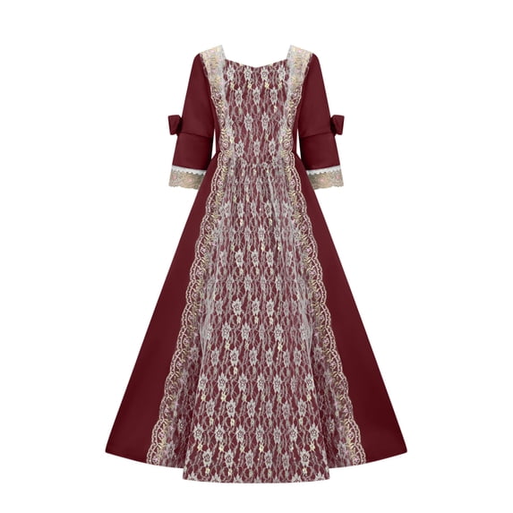 Npasoilc Renaissance Dress For Women Gothic Dress Lace Patch Medieval Wedding Dress Halloween Cosplay Gothic Gown Princess Dress Peasant Modest Dresses Formal Dress