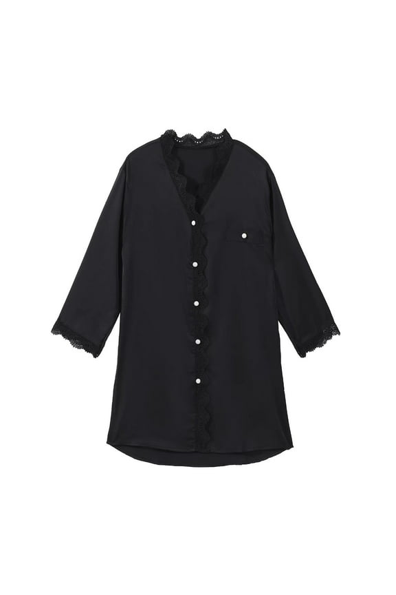 Robes For Women Casual Bathrobe Comfortable Button Down Pajamas Nightgown Full Length Sleepwear Loungewear Housecoats Robe Nightdress