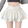 thumbnail image 1 of Npasoilc Ruffled Mini Skirts for Women High Waist Cake Mini Skirt Summer Casual A-Line Ruffled Tiered Skorts Flowy Half Skirt, 1 of 7