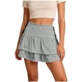 thumbnail image 1 of Npasoilc Ruffled Mini Skirts for Women High Waist Cake Mini Skirt Summer Casual A-Line Ruffled Tiered Skorts Flowy Half Skirt, 1 of 5