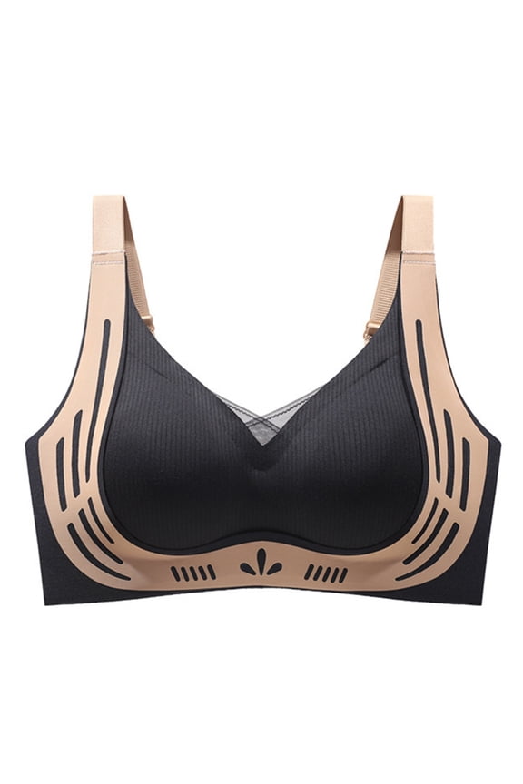 Seamless Contrast Color Fixed Cup Bras for Women Soft Support Comfortable Breathable Lightweight Full Coverage Daily Wear Lingerie