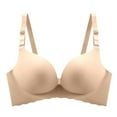 thumbnail image 1 of Npasoilc Seamless One-Piece Wireless Bras for Women Smooth Comfortable Small Chest Gathering Push-Up Side Coverage Full Coverage Daily Wear Lingerie, 1 of 3