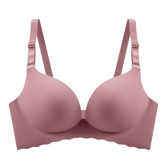 Npasoilc Seamless One-Piece Wireless Bras for Women Smooth Comfortable Small Chest Gathering Push-Up Side Coverage Full Coverage Daily Wear Lingerie