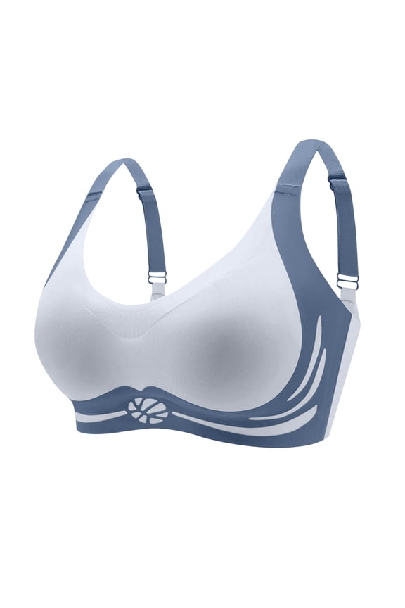 Seamless Sports Bra for Women Contrast Sponge Padding Soft Support Fixed Cups Breathable Comfortable