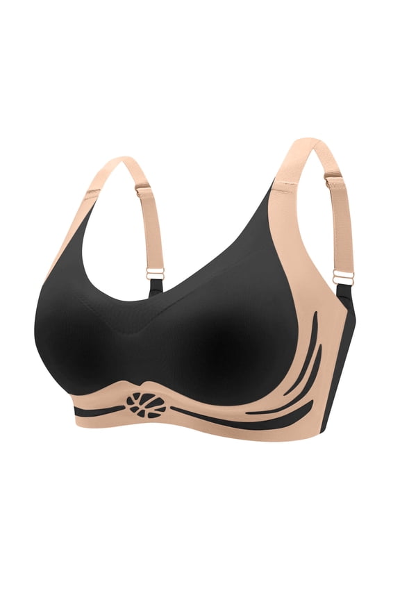 Seamless Sports Bra for Women Contrast Sponge Padding Soft Support Fixed Cups Breathable Comfortable