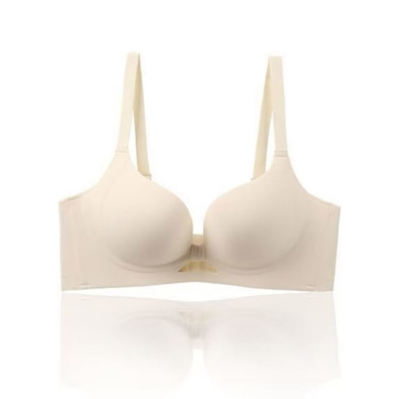 Npasoilc Seamless Wireless Push-Up Bras for Women Small Chest Enhancer Lifting Anti-Sagging Side Coverage Comfortable Breathable Full Coverage Daily Wear Lingerie