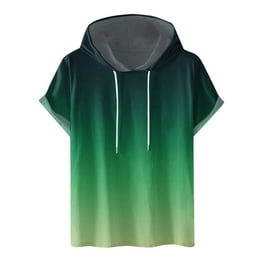 Men s Short Sleeve Hoodie Workout Gym Hooded Sweatshirt Lightweight Slim Fit Athletic Pullover Hoodies T Shirts Walmart