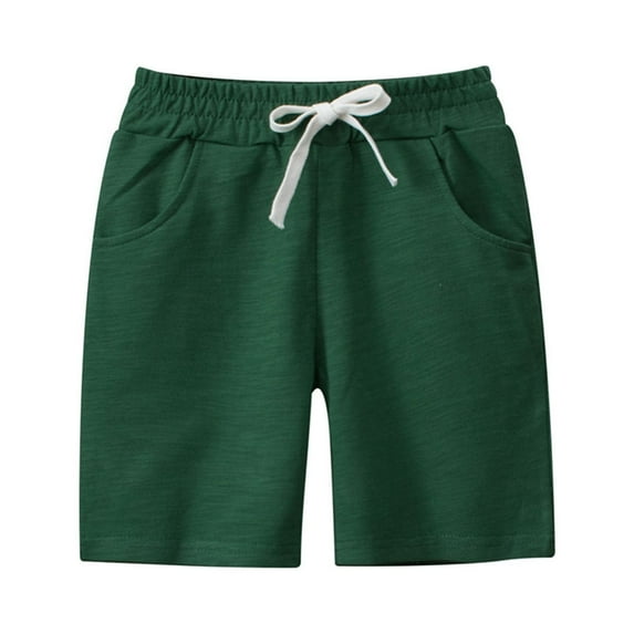 Npasoilc Shorts For Kids Summer New Knee And Cotton Sports Shorts Children's Pants Solid Color Children's Pants 2-7 Years