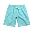thumbnail image 1 of Npasoilc Shorts for Men Drawstring Elastic Waist Surfing Beach Quick-dry Solid Color Casual Beach Shorts, 1 of 6