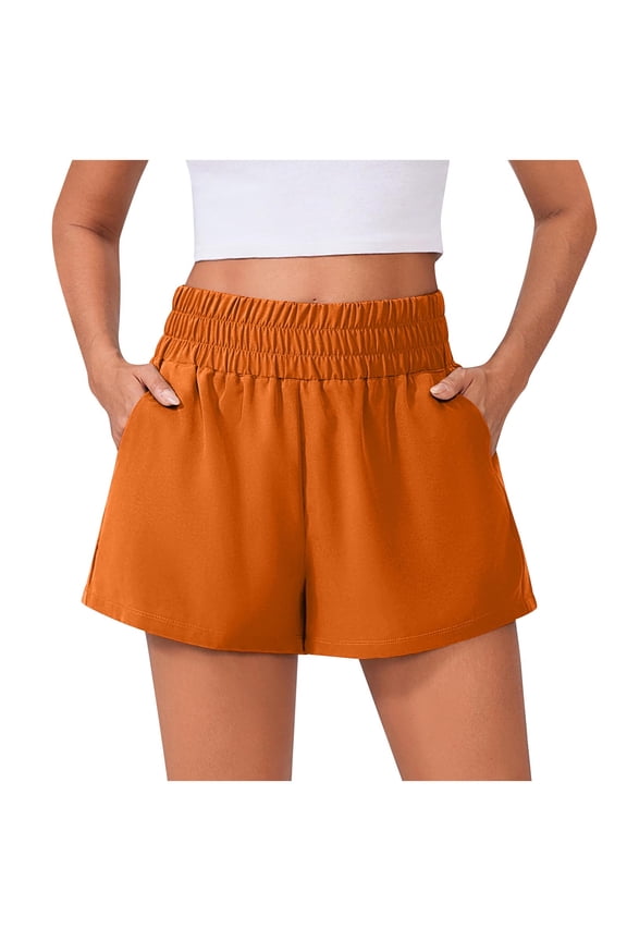 Shorts for Women High Waisted Elastic Waist shorts Casual Jogger with Pockets