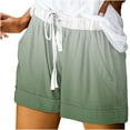 thumbnail image 1 of Npasoilc Shorts for Women Summer Drawstring Elastic Waist Lightweight Breathable Gradient Color Casual Loose Shorts with Pockets, 1 of 5