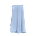 thumbnail image 1 of Npasoilc Side Split Midi Skirt for Women Solid Color Adjustable High Waist Casual Office A-line Half Skirt, 1 of 3