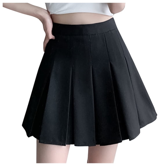 Npasoilc Skirts For Women Loose Casual High Waist Pleated Skirt Trendy Fall Skirt Bridesmaid Wedding Skirt Mini Skirt A Line Skirts