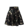 thumbnail image 1 of Npasoilc Skirts for Women High Waisted Flared Ruffle Hem Lightweight Comfort Camo Printed Casual Slimming Mini Skirt, 1 of 2
