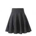 thumbnail image 1 of Npasoilc Skirts for Women High Waisted Flared Ruffle Hem Lightweight Comfort Polka Dot Printed Casual Slimming Mini Skirt, 1 of 2