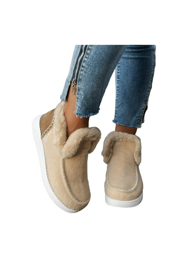 Snow Boots for Women,Winter Boots,Ankle Boots and Fluff Boots With Fleece,Fur Lined Short Boots