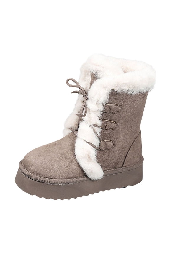 Snow Boots for Women,Winter Boots,Ankle Boots and Fluff Boots With Fleece,Fur Lined Short Boots