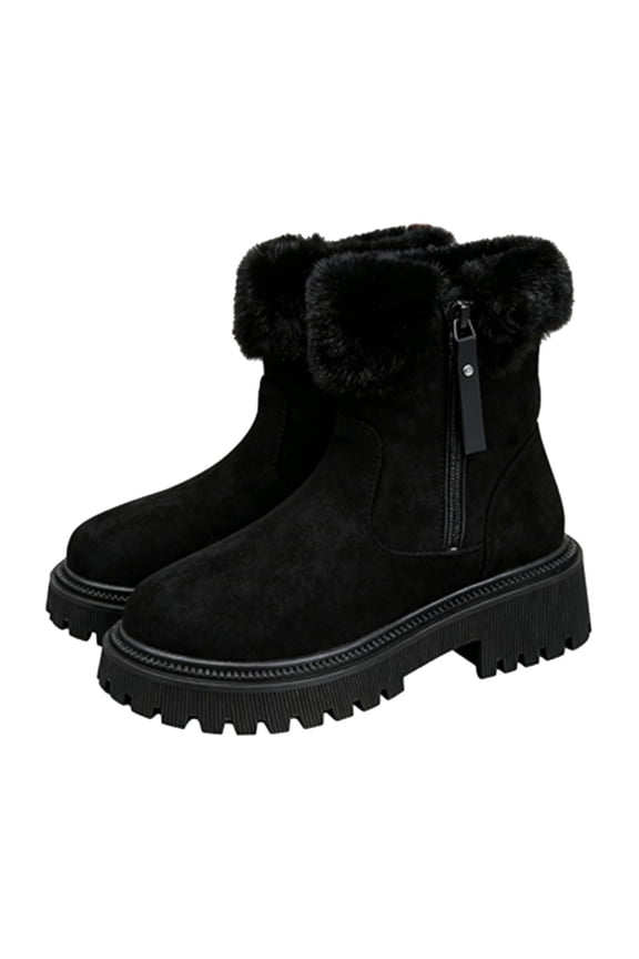 Snow Boots for Women,Winter Boots,Ankle Boots and Fluff Boots With Fleece,Fur Lined Short Boots