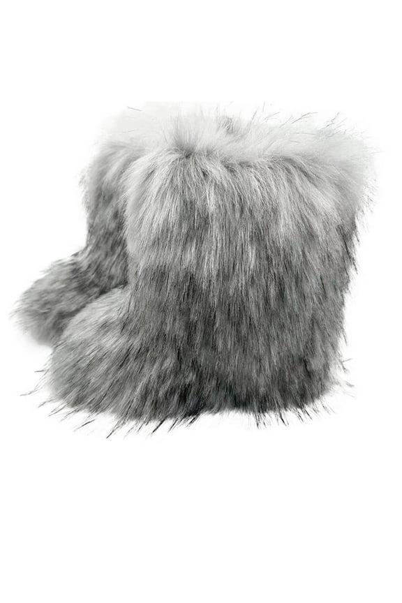 Snow Boots for Women,Winter Boots Mid-Calf,Fluff Boots with Fleece,and Fur-Lined Casual Boots