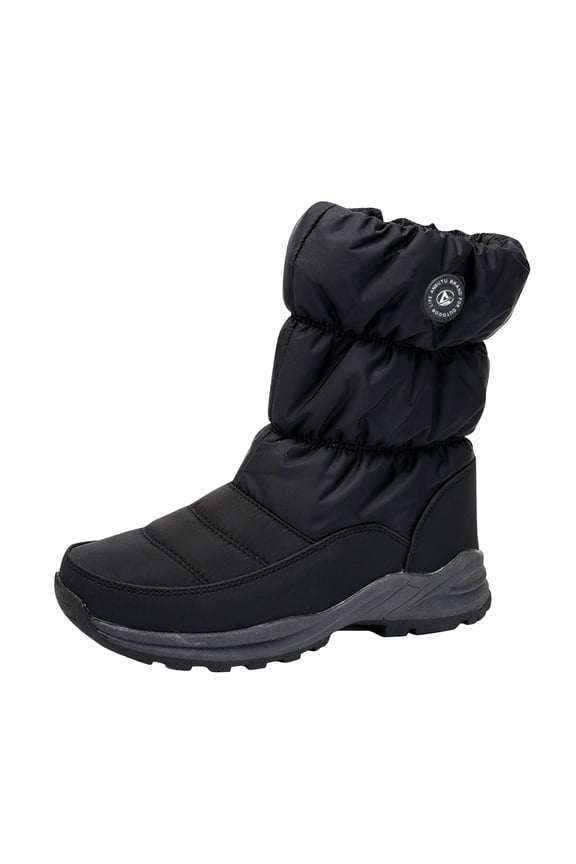 Snow Boots for Women,Winter Boots Mid-Calf,Fluff Boots with Fleece,and Fur-Lined Casual Boots