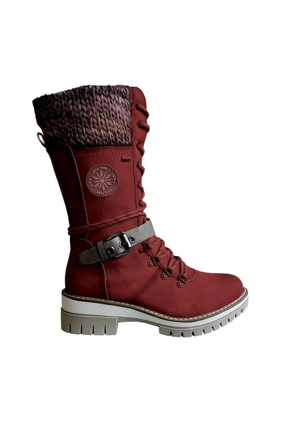 Snow Boots for Women,Winter Boots Mid-Calf,Fluff Boots with Fleece,and Fur-Lined Casual Boots
