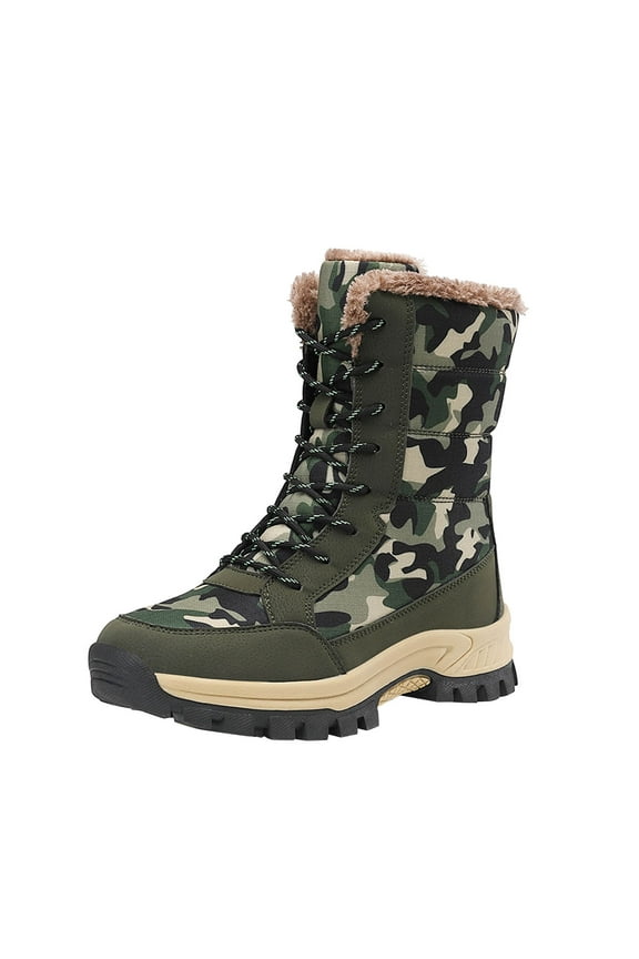 Snow Boots for Women,Winter Boots with Lace Up,Ankle Boots and Fluff Boots With Fleece,Fur Lined Short Boots