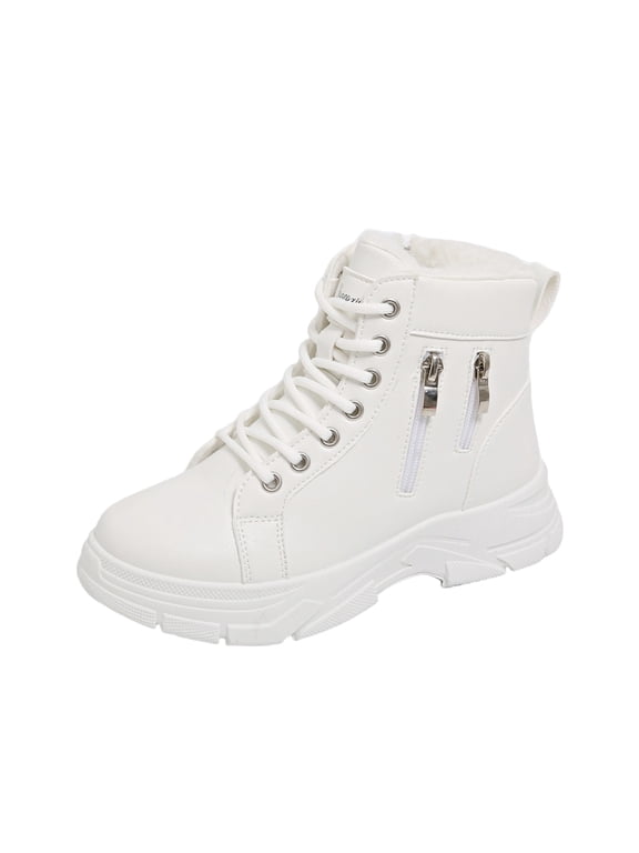 Snow Boots for Women,Winter Boots with Lace-Up,Ankle Boots and Fluff Boots With Fleece,Fur Lined Short Boots