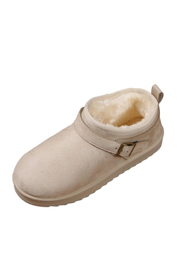 Snow Boots for Women,Winter Boots with Lace up Ankle Boots,Fluff Boots with Fleece,and Fur-Lined Casual Short Boots.