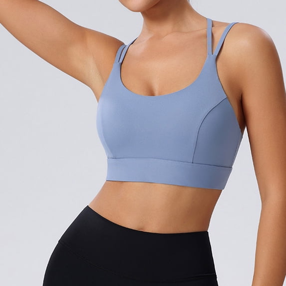 Npasoilc Sports bra for women Women Plus Size Solid Color Back Sports Bra Fitness Clothes Running Drying Yoga Underwear