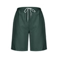 thumbnail image 1 of Npasoilc Straight Leg Pants for Women Solid Color with Drawstring Yoga Wear Fitness Sports Tennis High-Waisted Shorts Five Pant, 1 of 6