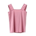 thumbnail image 1 of Npasoilc Summer Modal Tube Suspender Tops for Women Wide Strap Square Neck Cami Shirts Soft Breathbale Straight Blouse Casual Loose Homewear Shirts, 1 of 4