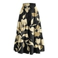 thumbnail image 1 of Npasoilc Summer Pleated Skirts for Women Elastic High Waist A Line Casual Half Long Skirts Flowy Maxi Skirts, 1 of 4