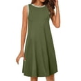 thumbnail image 1 of Npasoilc Summer Spring Sun Dress for Women Crew Neck Sleeveless Casual Mini Sun Dress Loose Beach Short Tank Dresses, 1 of 8