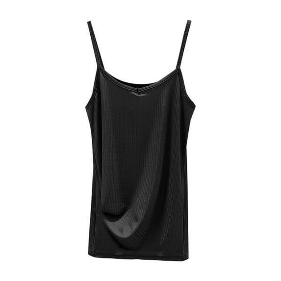 Npasoilc Summer Striped Knitted Camisole Tops for Women V-Neck Spaghetti Strap Tops Lightweight Pajama Suspender Tops Casual Loose Homewear Sleepwear Cami Shirts